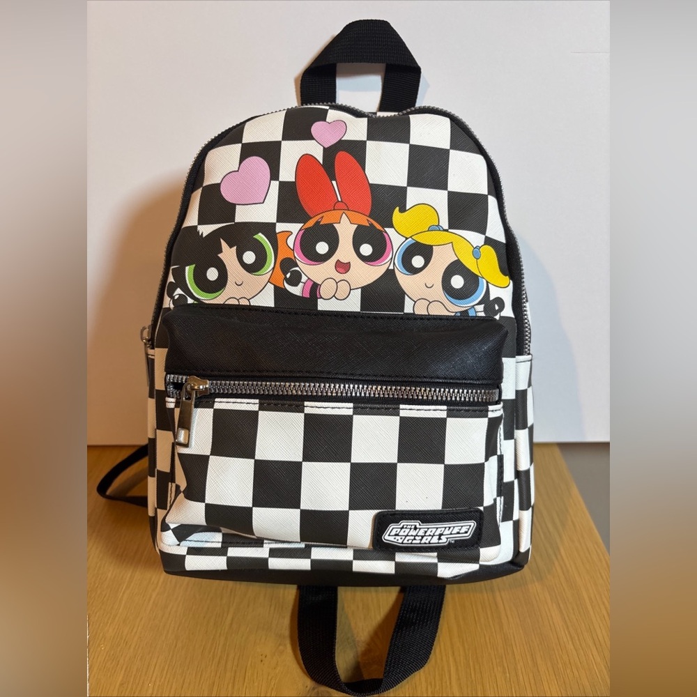 Powerpuff Girls Checkered Mini Backpack Purse NEW